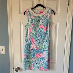 Lilly Pulitzer Vibrant Pink and Blue Mini Dress